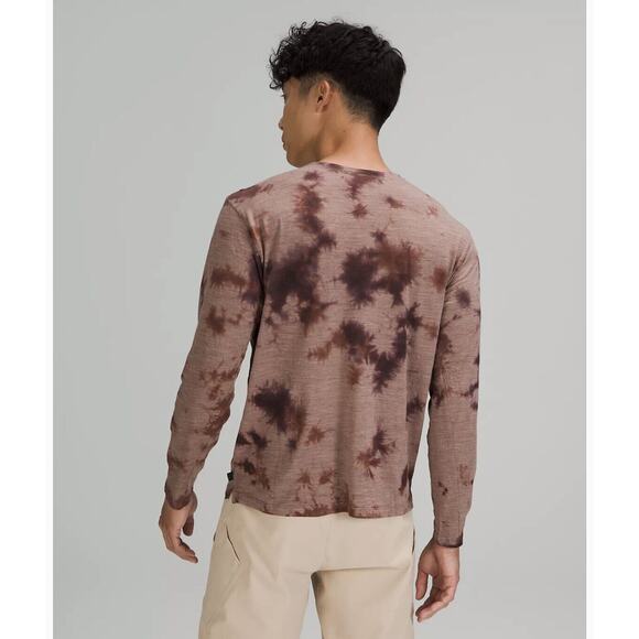 Lululemon Size M Lab Wool Blend Tie Dye Long Sleeve MITD Brown NWT $98 - Picture 2 of 5